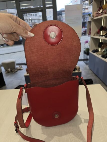 Geanta piele naturala – HAND MADE BAG rosso Genti Femei